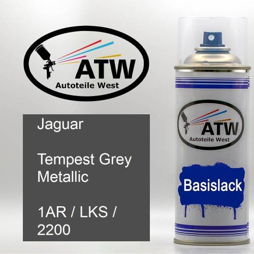 Jaguar, Tempest Grey Metallic, 1AR / LKS / 2200: 400ml Sprühdose, von ATW Autoteile West.